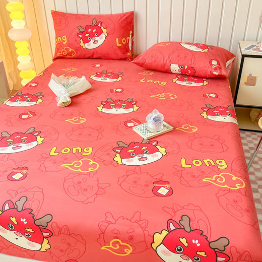 自然醒纯棉床笠单件全棉榻榻米床垫套保护罩防尘家用床罩三件套JY 商品图6