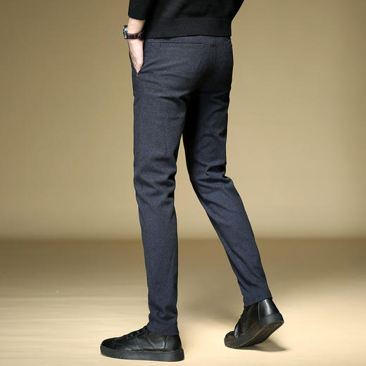 【加绒保暖】罗蒙秋冬棉弹裤子男士休闲裤男修身款加绒裤长裤男士西裤 商品图4