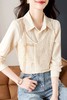 2025春装【新款假两件 拼接长袖衬衫女】春季女士衬衣 显瘦洋气 减龄上衣 商品缩略图3