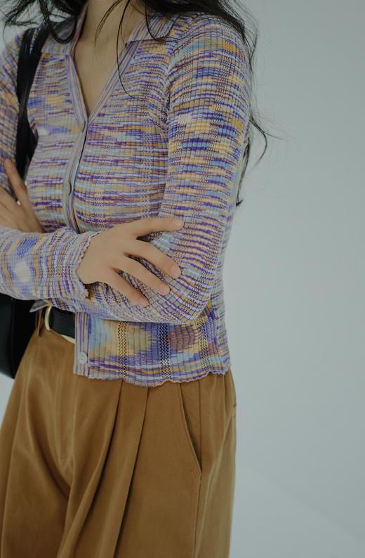 【门店同款】ENJOY春季翻领混色针织短上衣 155944938 商品图2