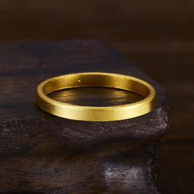 【限时克减150元】足金999 古法空心光圈素圈固口光圈戒(面宽约1.9-2.4mm)古法四方素圈戒(YGFJZ00003)（预售产品下单后不退款不退货不换货不补差价