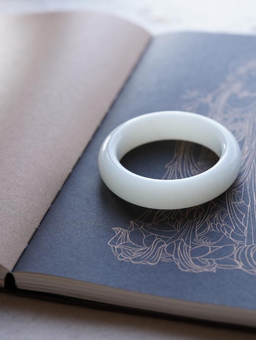 大白·白玉平安镯 手镯【 嘉石225】 商品图1