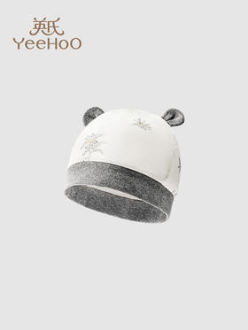 英氏熊猫氧感系列婴幼儿胎帽宝宝可爱圆帽2024春新款YLSJJ0Q003A