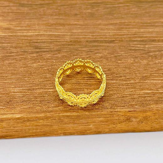 【限时克减150元】足金999.9 #皇冠 #宫廷风 古法镂空实心固口宫廷蕾丝皇冠女戒(AIGFJZ00084)（预售产品下单后不退款不退货不换货不补差价 商品图1