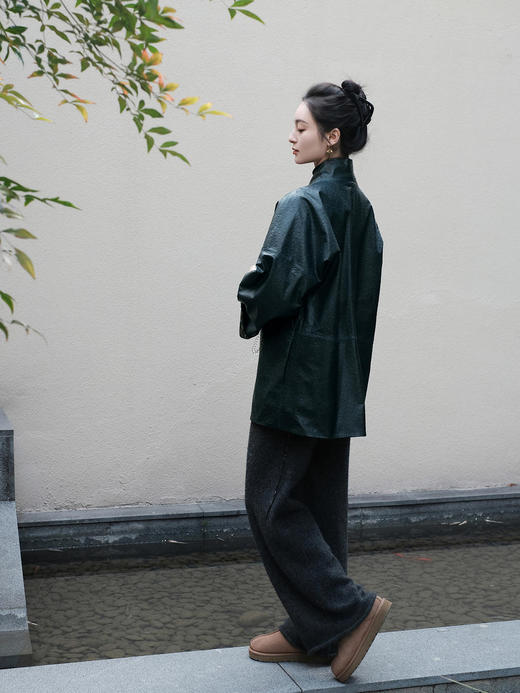  盛唐牡丹 |重缎真丝宋锦双面穿皮衣 商品图10