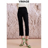 VIMAGE纬漫纪春季新款高腰纯色显瘦开叉裤子V2105732 商品缩略图3