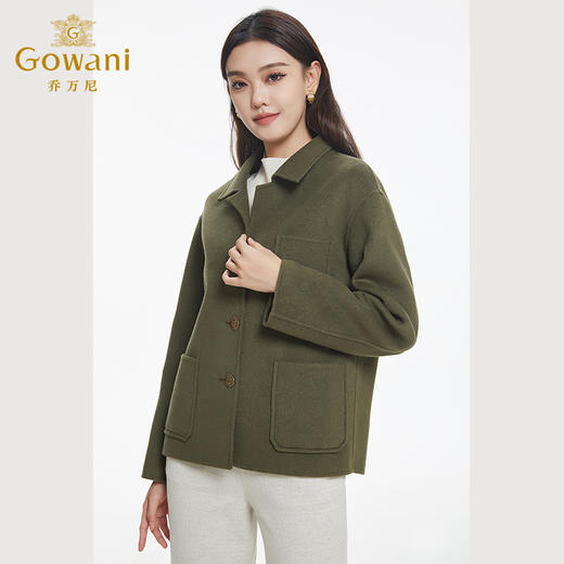 乔万尼绵羊毛羊绒毛呢外套短款外套大衣EF4B220 商品图3