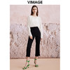 VIMAGE纬漫纪春季新款高腰纯色显瘦开叉裤子V2105732 商品缩略图1