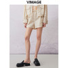 VIMAGE纬漫纪春季新款时尚通勤百搭洋气印花显瘦短裤V2105726 商品缩略图0