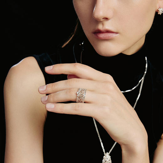 ATELIERSÓ 24SS KARAT 系列-蕾丝马眼克拉戒指 商品图2