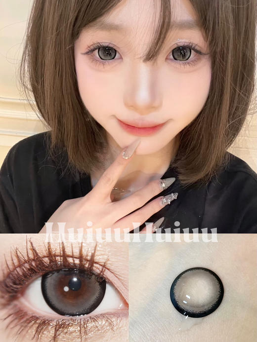 【大直径】ButterGU-误翻砚台/灰色狗狗眼-14.5mm【年抛0-1000度 含525/575】 商品图0