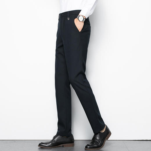 【加绒保暖 含绵羊毛】罗蒙秋冬季加绒裤子男加厚男裤保暖男士休闲裤弹力休闲裤男长裤 商品图3