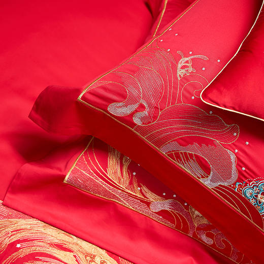 梦洁 婚庆六件套 鱼跃龙门 商品图2