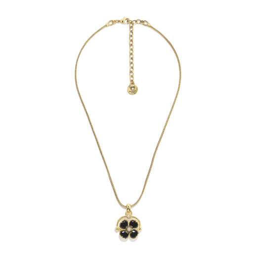 订购6个月到｜Goossens Paris-TREFLE-四叶草 黑色玛瑙 项链［法国设计师］ 商品图0