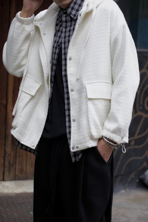 S332472749肌理廓形连帽夹克 商品图1