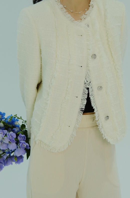 【门店同款】ENJOY春季小香风流苏短款外套 155945009 商品图4