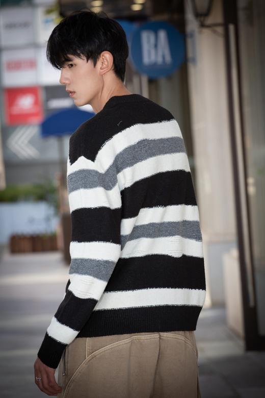 W343943192条纹套头针织衫 商品图6