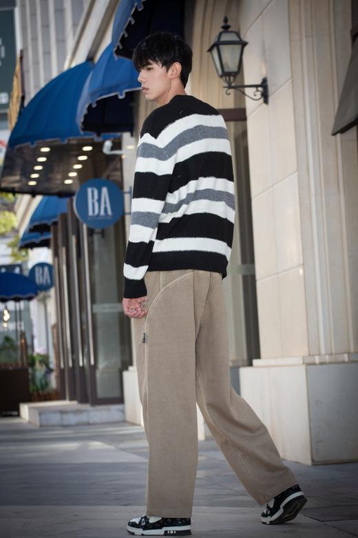 W343943192条纹套头针织衫 商品图7