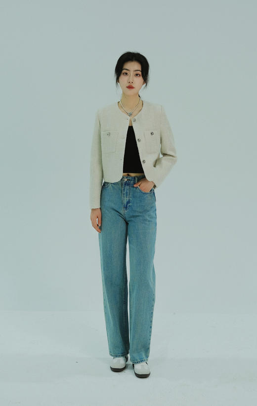 【门店同款】ENJOY春季气质双口袋小香短外套 156097195 商品图7