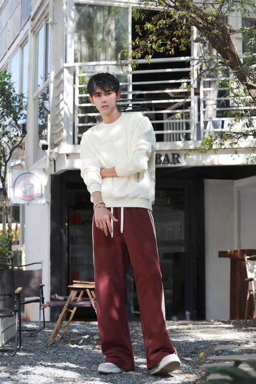 W342164201字母装饰圆领卫衣 商品图2