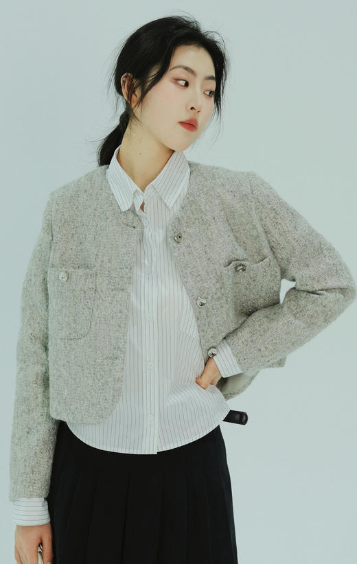 【门店同款】ENJOY春季气质双口袋小香短外套 156097195 商品图0