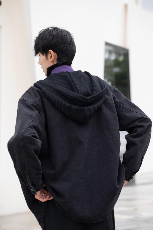 S332872837做旧连帽牛仔夹克 商品图5