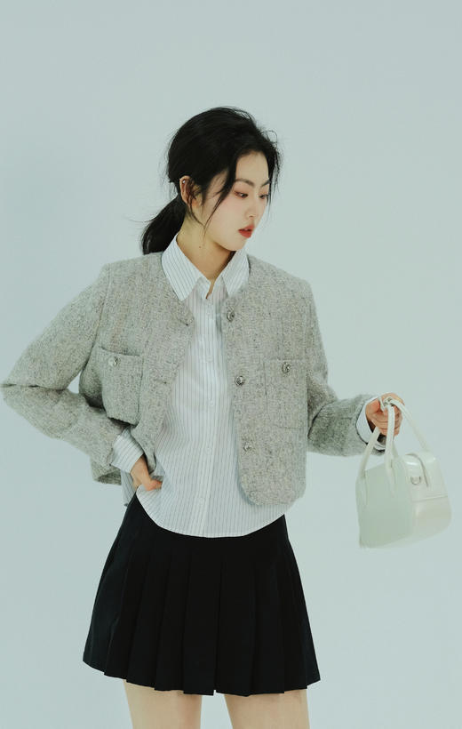 【门店同款】ENJOY春季气质双口袋小香短外套 156097195 商品图8