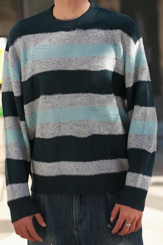 W343943192条纹套头针织衫 商品图9