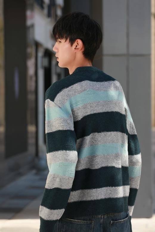 W343943192条纹套头针织衫 商品图12