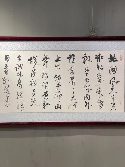 墨书“沁园春雪”全文长挂幅，钱衛清书法，顺丰包邮 商品图4