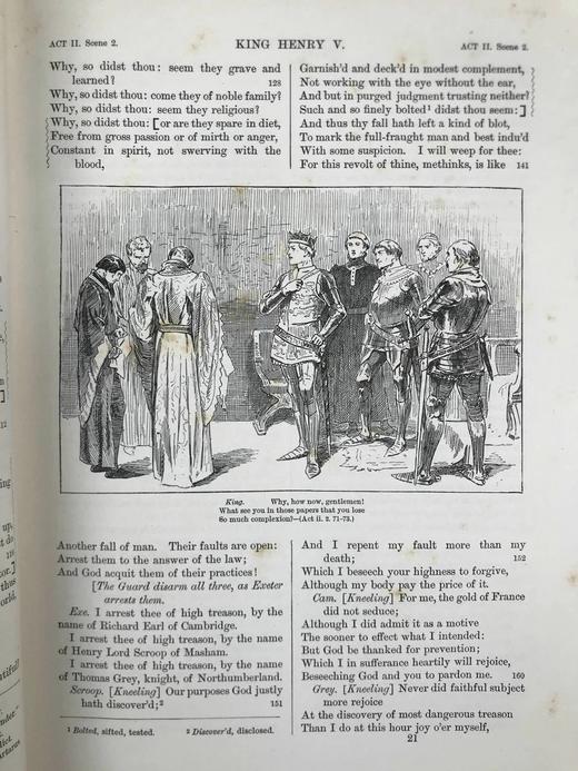 1888年 莎士比亚作品集（卷4，亨利五世/温莎的风流娘们/无事生非/皆大欢喜/第十二夜） 数十幅插图 漆布精装18开 商品图7