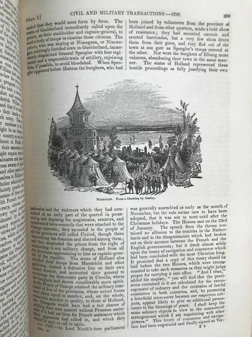 含藏书票！约19世纪后期 英国图史（卷2） 数百幅木版画插图 真皮精装16开 商品图9