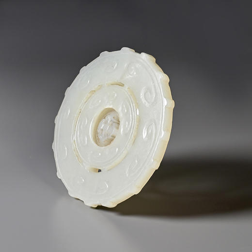 清代和田白玉“时来运转”转心佩 商品图2