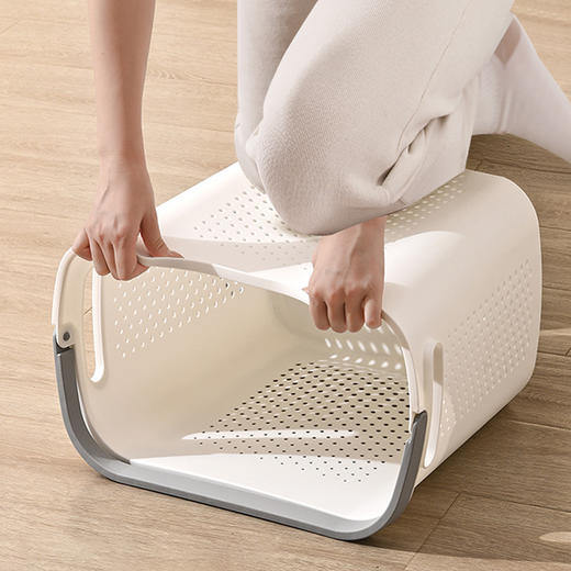 【初八发货】【很抗造！家庭必备脏衣篮】大号收纳筐家用透气脏衣筐塑料洗衣篮宿舍卫生间手提收纳篮 商品图4