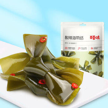 百草味 酸辣海带结200g/袋 海味休闲零食海带丝开袋即食特产小吃小包装 商品图4