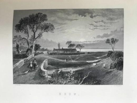 约19世纪后期 彭斯作品集（卷1） 数十幅版画插图 真皮精装16开 商品图8