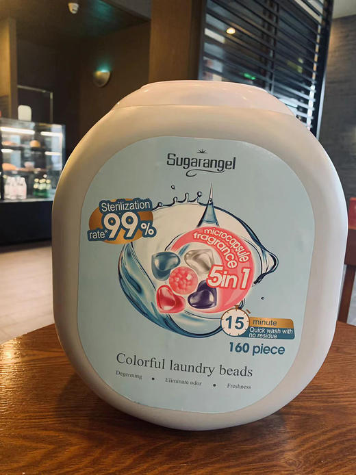 出韩国！ sugarangel洗衣凝珠~160颗！8倍洁净留香除螨洗衣液/桶装 商品图2