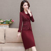 春款简约，中长款洋气内搭连衣裙短款通勤小香风外套两件套QYM-XYKL-4828-L 商品缩略图1