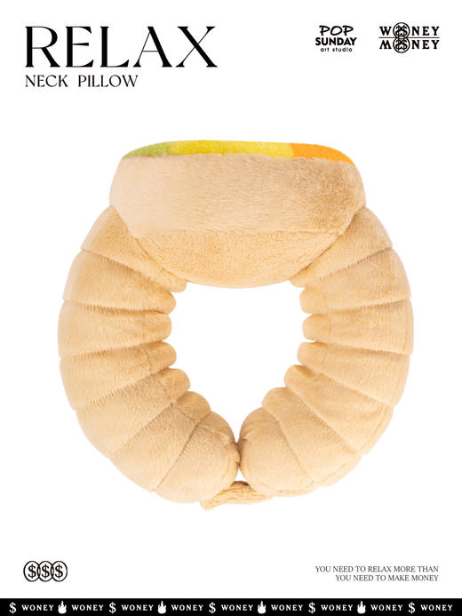 POPSUNDAY RELAX抱枕 彩宝石/香槟金 颈枕毛绒手表抱枕靠枕潮玩创意新年礼物 商品图4
