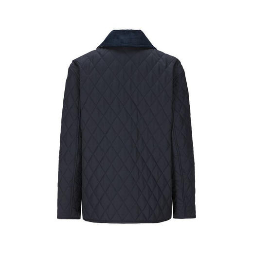 【二】BURBERRY 巴宝莉 女士灯芯绒领绗缝夹克棉服 蓝色 8078239 A1177 商品图1