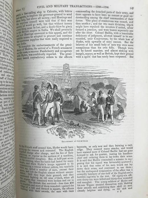 含藏书票！约19世纪后期 英国图史（卷2） 数百幅木版画插图 真皮精装16开 商品图13