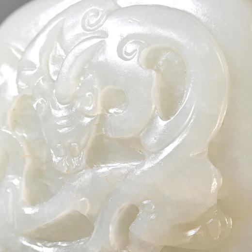 清代和田白玉螭龙“龙腾”带扣 商品图5