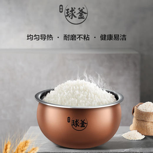 苏泊尔（SUPOR）  5L 铜晶球釜 彩屏电饭煲1300W大火力 IH加热 智能预约可拆SF50HC1028 商品图2