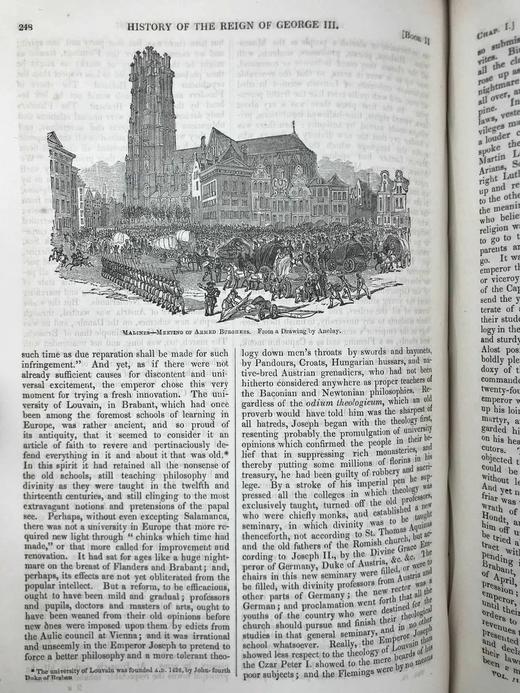 含藏书票！约19世纪后期 英国图史（卷2） 数百幅木版画插图 真皮精装16开 商品图6