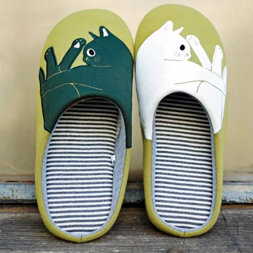 【幸运土猫】多款！如茉可爱情侣猫咪拖鞋木地板可机洗静音原创设计 商品图2