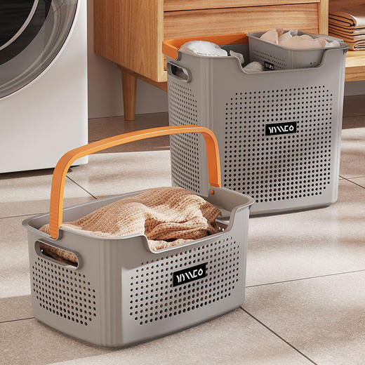 【初八发货】【很抗造！家庭必备脏衣篮】大号收纳筐家用透气脏衣筐塑料洗衣篮宿舍卫生间手提收纳篮 商品图0