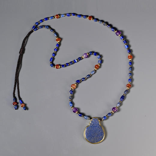 西亚高古青金石护身符项链 商品图0