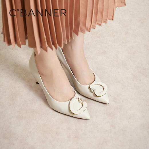 【静音系列】千百度羊皮细高跟鞋春季尖头浅口单鞋女鞋A24157703 商品图4