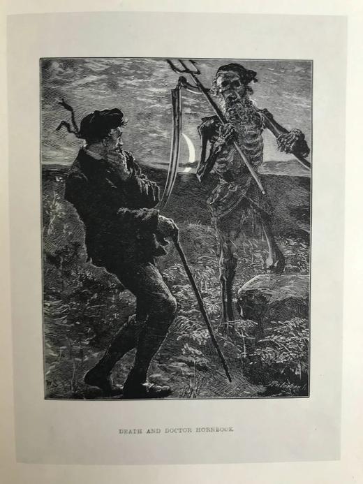 约19世纪后期 彭斯作品集（卷1） 数十幅版画插图 真皮精装16开 商品图6