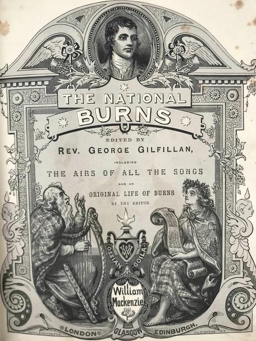 约19世纪后期 彭斯作品集（卷1） 数十幅版画插图 真皮精装16开 商品图3